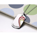 Trendy Black And Silver Heart Gay Pendant Necklace, Rainbow Stainless Steel Gay Pendant Necklace